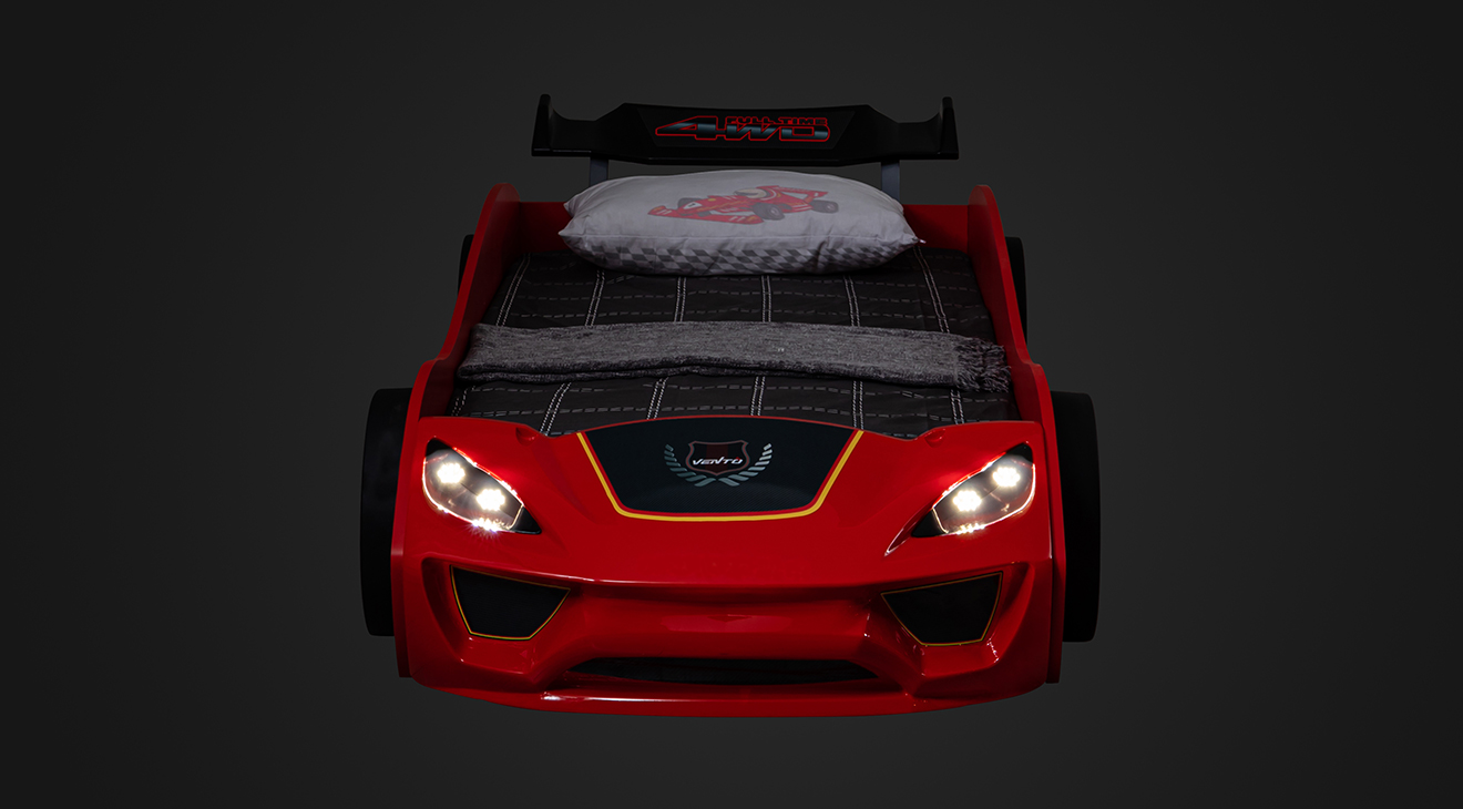 Eco Vento Kırmızı Arabalı Yatak